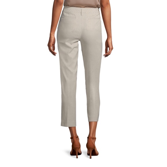 Worthington Khaki White Stripe Dress Pant 4P - Picture 2 of 2